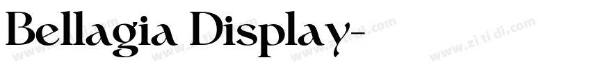 Bellagia Display字体转换